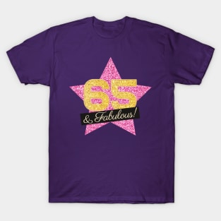 65th Birthday Gifts Women Fabulous - Pink Gold T-Shirt